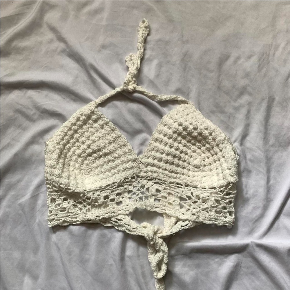 Crochet Cropped Halter Top